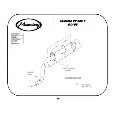 Marving Y/AAA/58/BC Yamaha XT 600 E 91/96