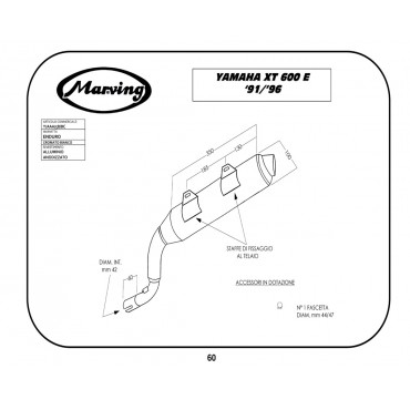 Marving Y/AAA/58/BC Yamaha XT 600 E 91/96