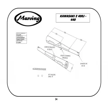 Marving K/2047/BC Kawasaki Z 400 G