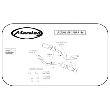 Marving S/2092/NC Suzuki Gsx 750 R 88