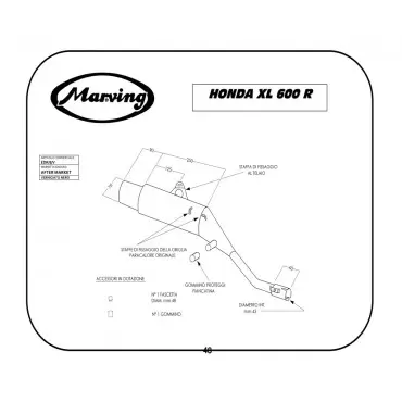 Marving EDR/8/V Honda Xl 600 R