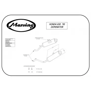 Marving H/AAA/56/BC Honda Nx 650 Dominator 95