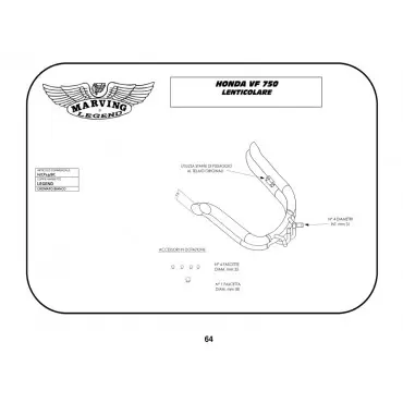 Marving H/CP19/BC Honda Vf 750 Custom Lenticolare