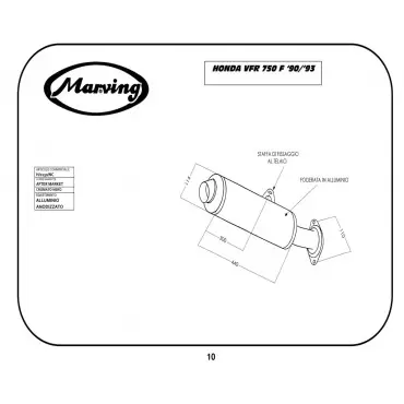 Marving H/2130/NC Honda Vfr 750 F 90/93