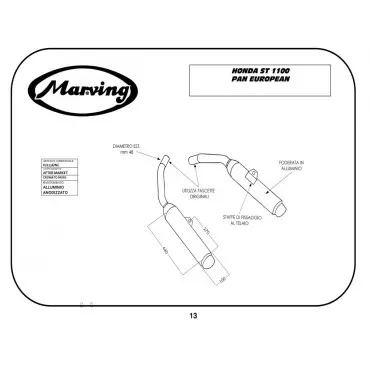 Marving H/2136/NC Honda St 1100 Pan European