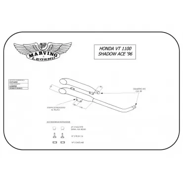 Marving H/CP26/BC Honda Vt 1100 Shadow Ace