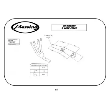 Marving K/3416/BC Kawasaki Z 550 F