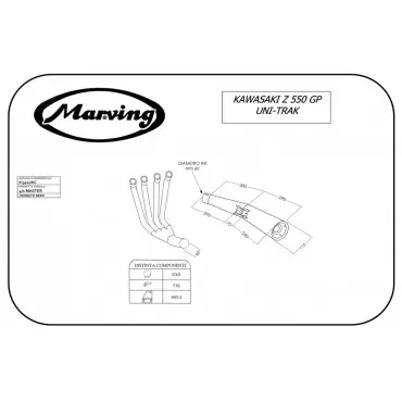 Marving K/3412/NC Kawasaki Z 550 Gp Uni-trak