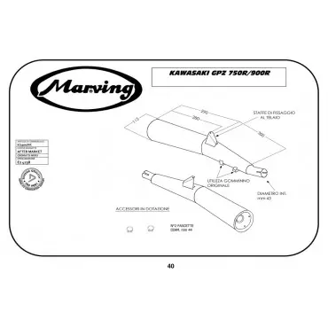 Marving K/2900/NC Kawasaki Gpz 750 R