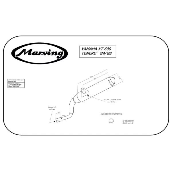 Marving EDR/11/NC Yamaha XT 600/Tenere' 1984/1989