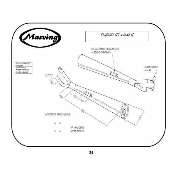Marving S/2058/BC Suzuki Gs 1100 G