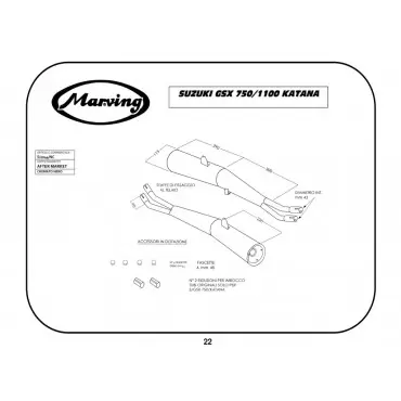 Marving S/2044/NC Suzuki Gsx 1100 Katana