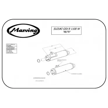 Marving S/2153/BC Suzuki Gsx 1100 R W 96/97