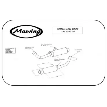 Marving H/2146/NC Honda Cbr 1000 F 89/95