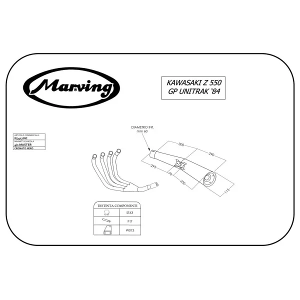 Marving K/3417/NC Kawasaki Z550 Gp U.t. 1984