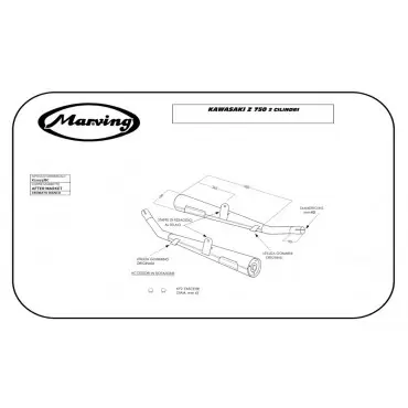 Marving K/2075/BC Kawasaki Z 750 2 Cilindri