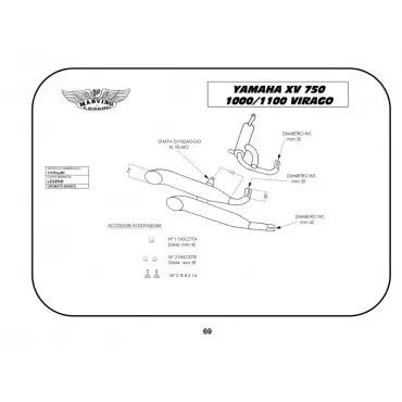 Marving Y/CP04/BC Yamaha Xv 750 Virago