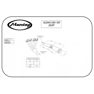 Marving S/3509/NC Suzuki Gsx 750 Es/ef