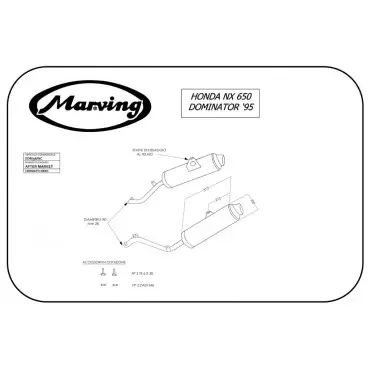 Marving EDR/56/NC Honda Nx 650 Dominator 95