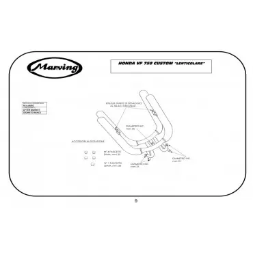 Marving H/2108/BC Honda Vf 750 Custom Lenticolare