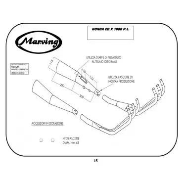 Marving H/5004/BC Honda Cbx 1000 Pro Link