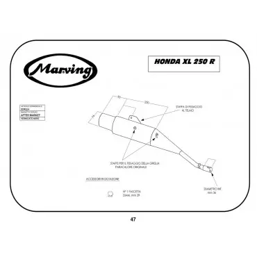 Marving EDR/7/V Honda Xl 250 R