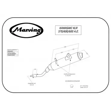 Marving EDR/16/NC Kawasaki Klr 570 