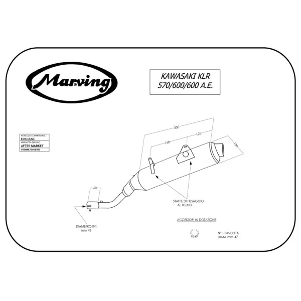 Marving EDR/16/NC Kawasaki Klr 570 