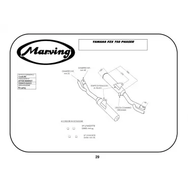 Marving Y/2087/BC Yamaha Fzx 750 Phaser