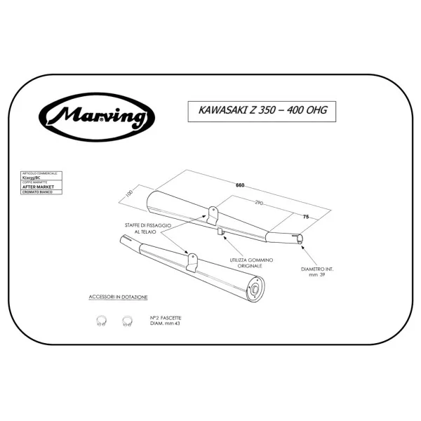 Marving K/2035/BC Kawasaki Z400 Ohg