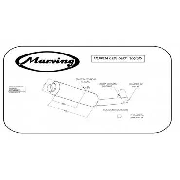 Marving H/2088/NC Honda Cbr 600 F 87/90