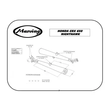 Marving H/2049/BC Honda Cbx 650 Nighthawk