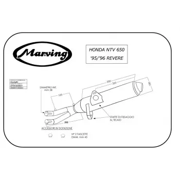 Marving H/2163/BC Honda Ntv 650 Revere 95/96