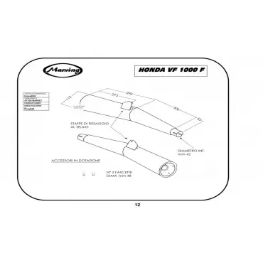 Marving H/2018/NC Honda Vf 1000 F