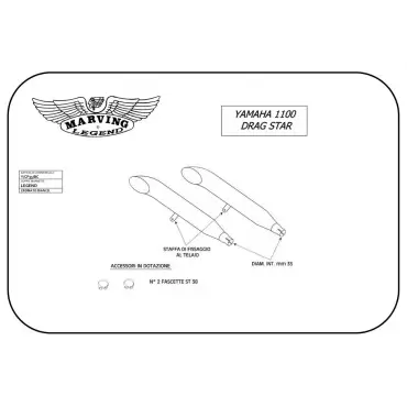 Marving Y/CP35/BC Yamaha Xvs 1100 Dragstar