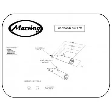 Marving K/2118/BC Kawasaki Z 450 Ltd