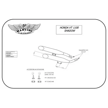 Marving H/CP01/BC Honda Vt 1100 Shadow 