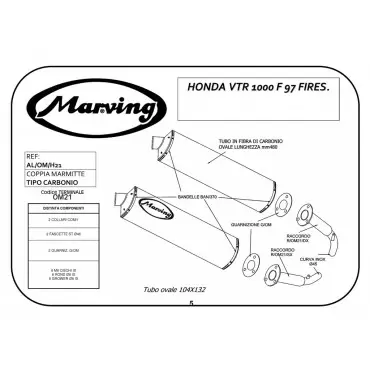 Marving AL/OM/H21 Honda Vtr 1000 F 97 Firestorm