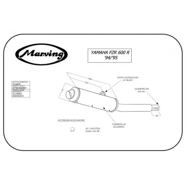 Marving Y/2139/NC Yamaha Fzr 600 R 94/95