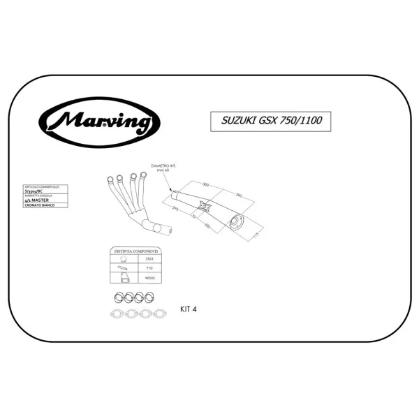 Marving S/3504/BC Suzuki Gsx 1100