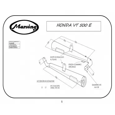 Marving H/2060/BC Honda Vt 500 E
