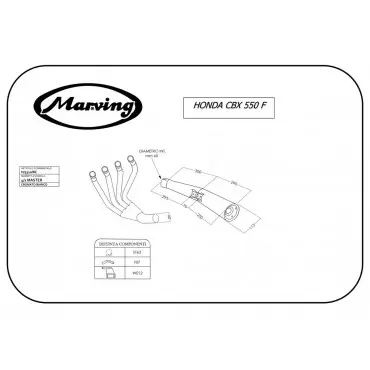 Marving H/3310/BC Honda Cbx 550 F