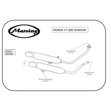 Marving H/CTM/03/BC Honda Vt 600 Shadow