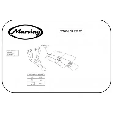 Marving H/3305/BC Honda Cb 750 Kz