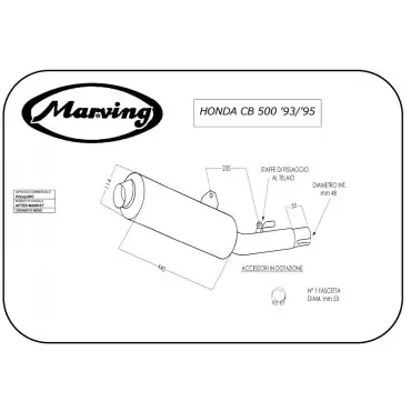 Marving H/2152/NC Honda Cb 500 93/95