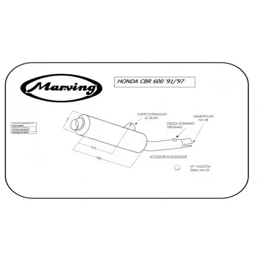 Marving H/2129/NC Honda Cbr 600 F 91/97