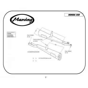 Marving H/2065/BC Honda Cb 350 Four