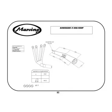 Marving K/3401/BC Kawasaki Z 650/650 F