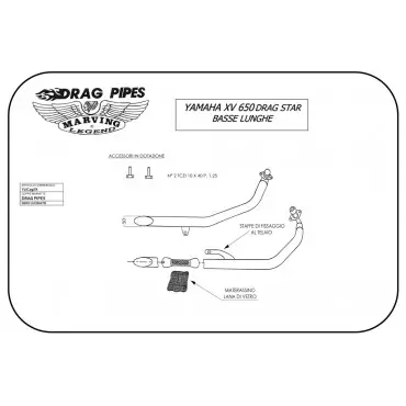 Marving Y/JC29/IX Yamaha Xvs 650 Drag Star