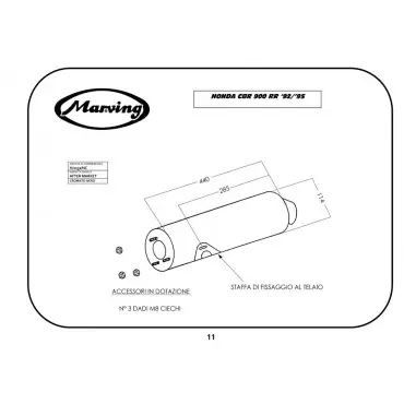 Marving H/2132/NC Honda Cbr 900 Rr 92/95